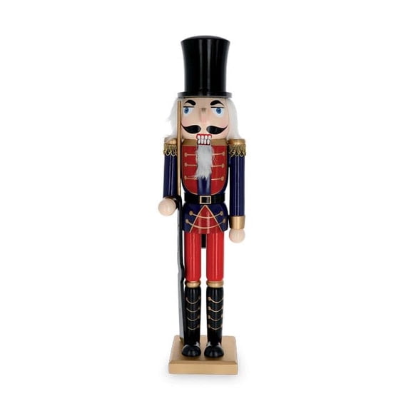 burton+BURTON Wooden Nutcracker Soldier Figurine, 18-Inch, Multicolor