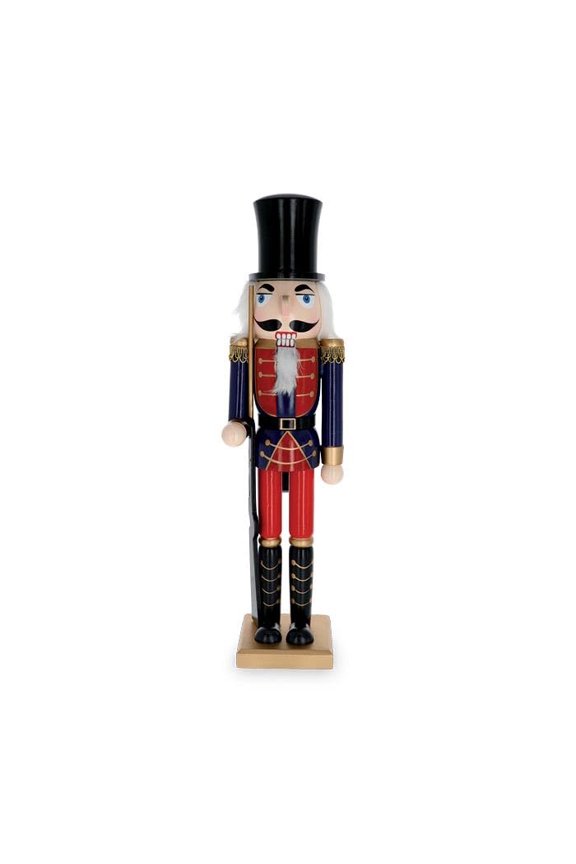 burton+BURTON Wooden Nutcracker Soldier Figurine, 18-Inch, Multicolor