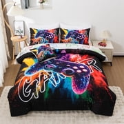NTBED Gamer Gaming Bedding Sets 3D Gamepad Comforter Sets for Boys Games Console Action Buttons Novelty Colorful Game Controller Modern Room Decor Home Quilt Se