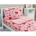 thumbnail image 1 of NTBED Strawberry Bow Printed Zipper Bedding Sets Twin for Kids Girls Lightweight Microfiber Butterfly Comforter Set with Fitted Sheet Pillow Covers,Pink, 1 of 8