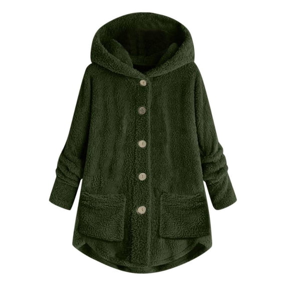 buttoned-irregular-hooded-plush-top