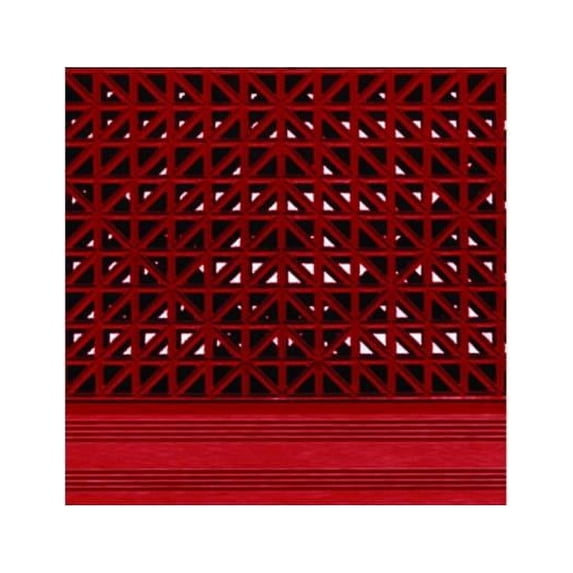 buyMATS 49-420-1100-01200012 12 x 12 In. Grid-Step 0.75 In. Modular Tile Interlocking System PVC - Red, Case Of 36