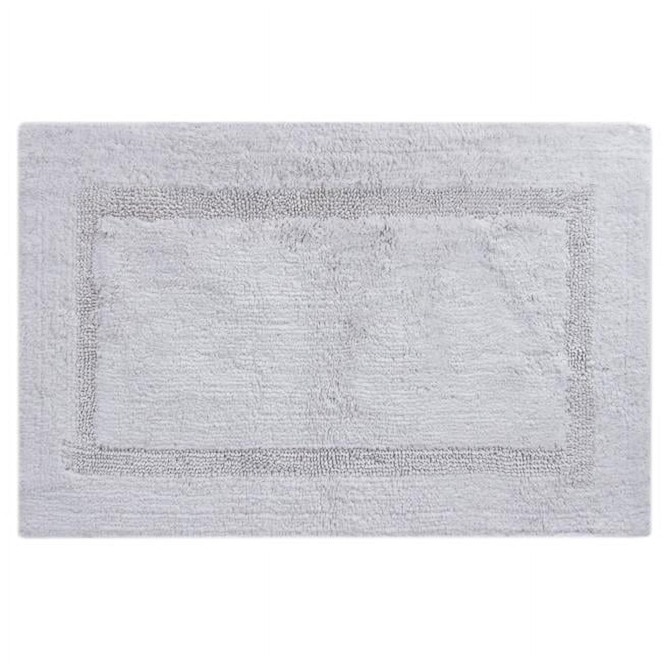 Bamboo Spa Bath Mat Rug with Fabric Trim 17 x 24