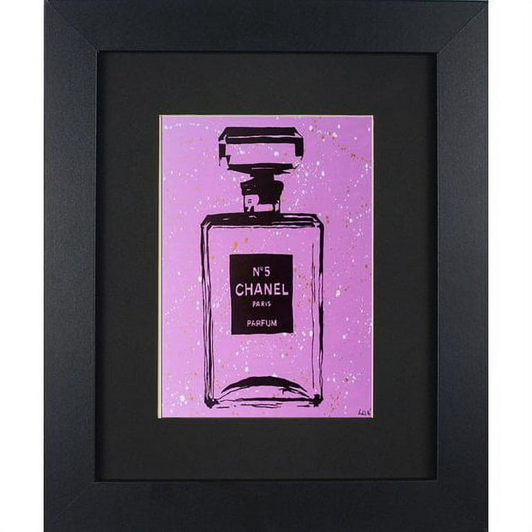 Buyartforless Chanel Urban Chic Framed Wall Art Purple / Black