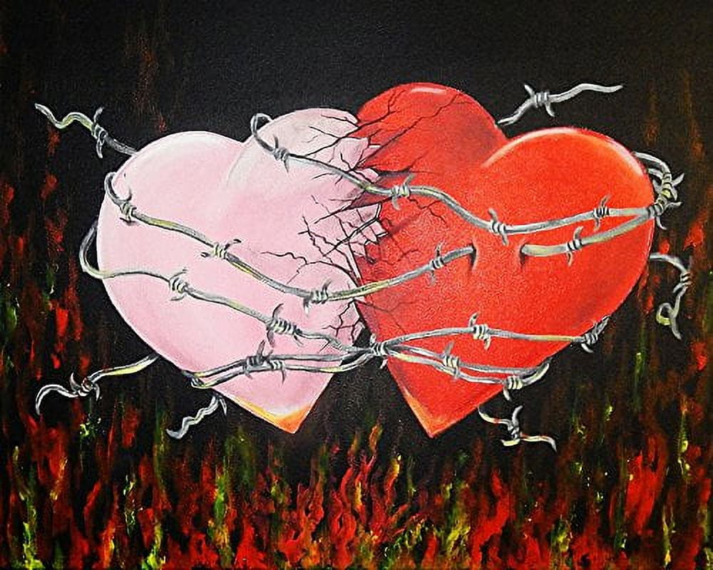 buyartforless Broken Heart Canvas Wall Art 