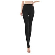 bvgfsahne Fleece Lined Leggings Women Thick High Waisted Winter Warm Leggings Black L