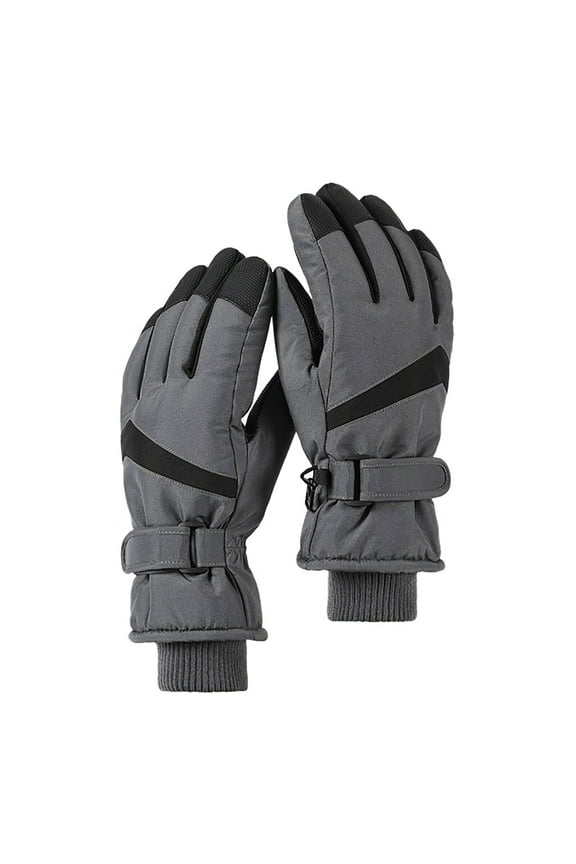 Ski Gloves for Women Waterproof Windproof Insulated Touchscreen Snowmobile Gloves Grey