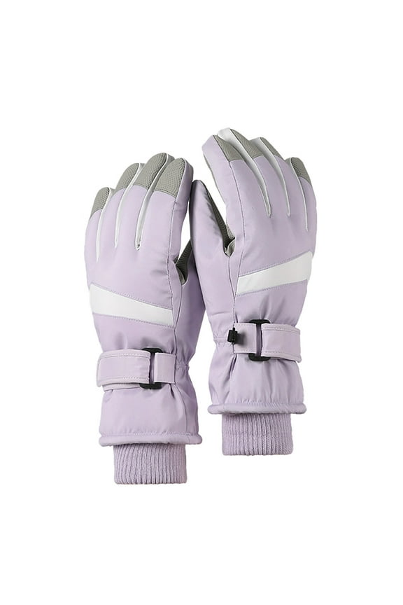 TELOLY bvgfsahne Ski Gloves for Women Waterproof Windproof Insulated Touchscreen Snowmobile Gloves Purple