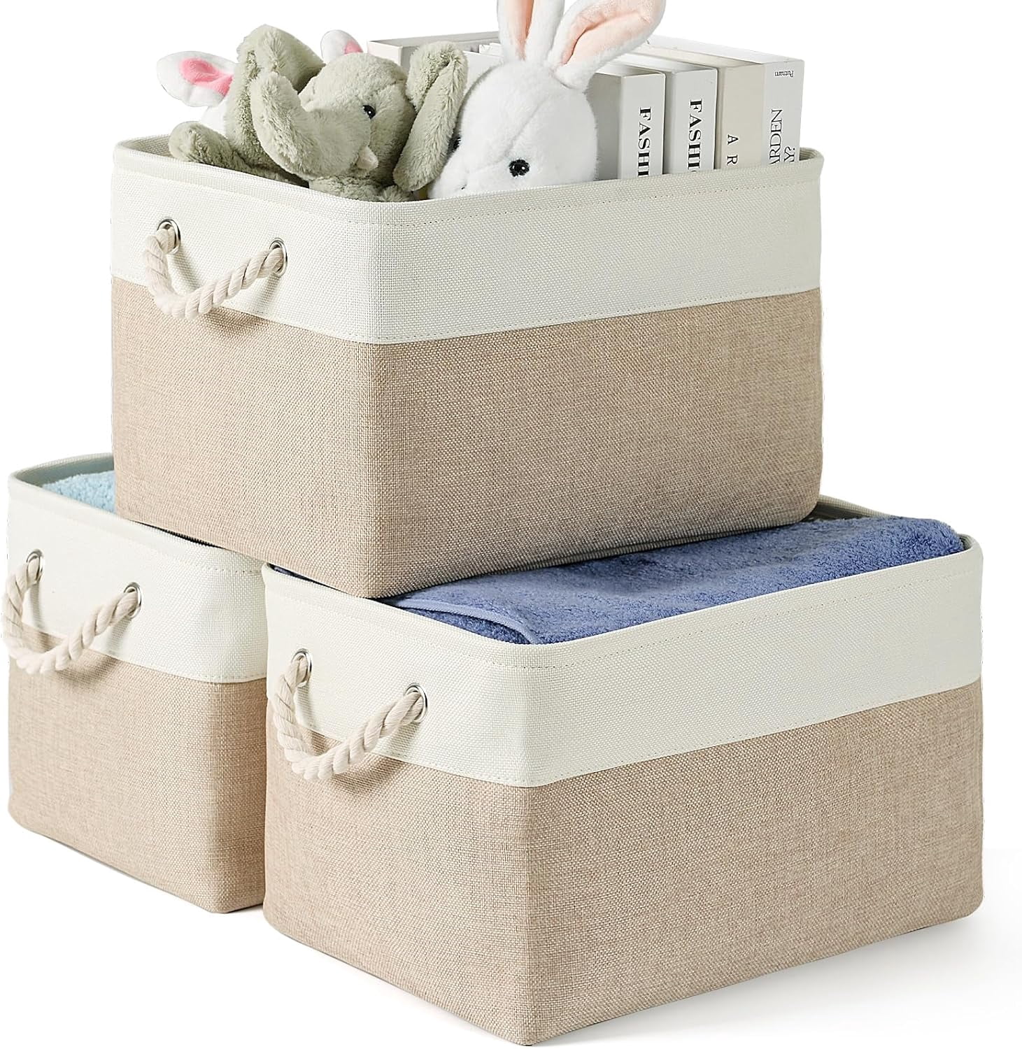 bvuoibou Storage Baskets for Organizing Fabric Storage Baskets for ...