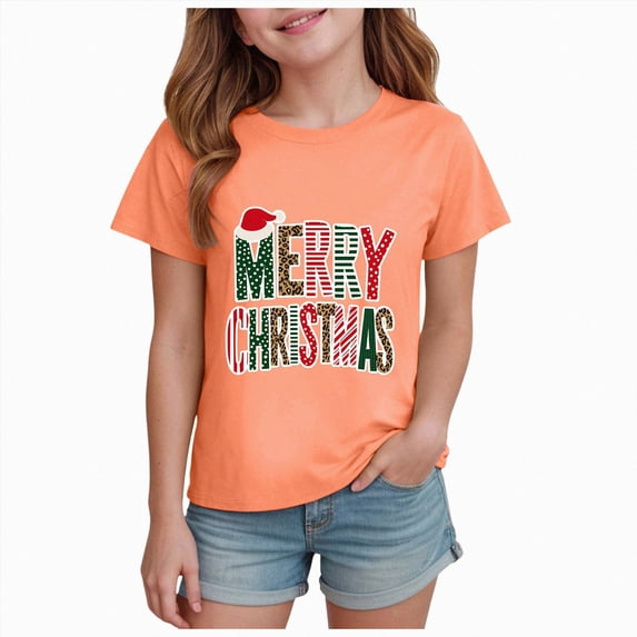 bwdbhd Christmas Shirts for Kids Funny Graphic Toddlers Tshirts Girls ...