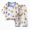 thumbnail image 1 of bwdbhd Kids Pajamas Sets Boys Girls 2-Piece Sleepwear Set Long Sleeve Casual Kids Clothes, 1 of 4