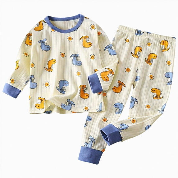 bwdbhd Little Big Boys Girls Pajamas Set Kids PJs Fall Winter Sleepwear 2 Piece Long Sleeve