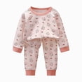thumbnail image 1 of bwdbhd Toddler Girl Boys Pajamas Set Long Sleeve Pjs Baby Kids Sleepwear Winter Jammies, 1 of 6