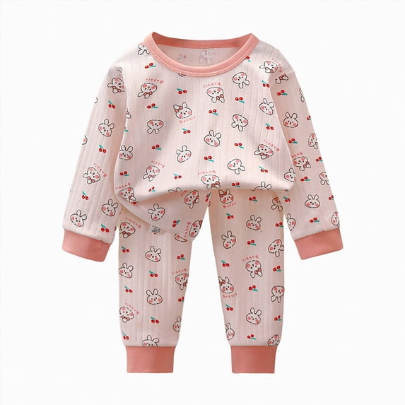 bwdbhd Toddler Girl Boys Pajamas Set Long Sleeve Pjs Baby Kids Sleepwear Winter Jammies