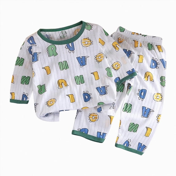 bwdbhd Toddler Long Sleeve Pajamas Kids Fall Winter Pjs Pajamas 2 Piece Jammies