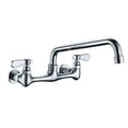 thumbnail image 1 of bwe nsf no lead faucet commercial sink wall mount faucet 8 swivel spout 8 inch center, 1 of 9