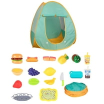 bxhwj 22-Piece Kids Play Tent Set with Storage Bag and Fruit Accessories, Indoor Outdoor Pop-Up Playhouse Tent, Toddler Boys Girls Playhouse, Portable Foldable Toy Tent