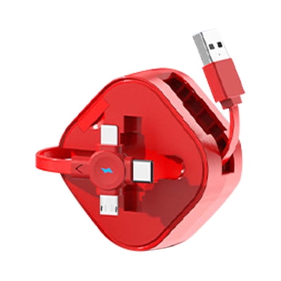 bxhwj 5A Super Fast Charging 3-in-1 Telescopic USB Cable, Universal Data Sync Charger, Nightlight Cable for iPhone Samsung Android Devices, Multi-Device Charging