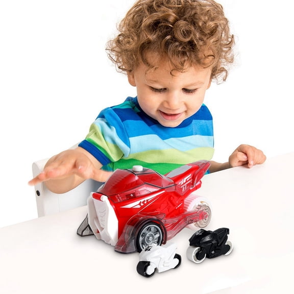 bxhwj Catapult Launcher Toy for Kids - Sliding Motorcycle & Car Stunt Set - Action Play for Boys Girls - Outdoor Indoor Racing Game with High-Speed Thrills
