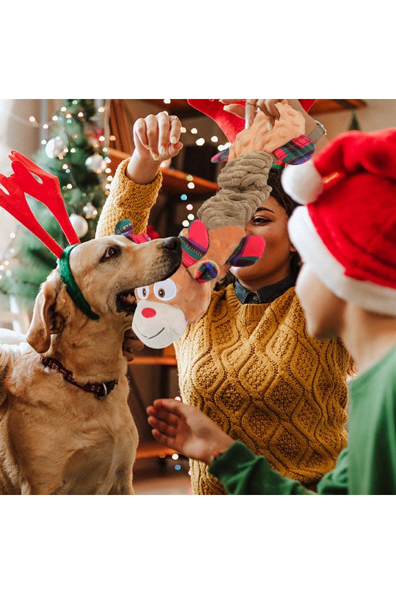 Christmas Themed Interactive Pet Toy Stretch Rattle Dog Tugging Game Cotton Rubber Material for Dogs Children Family Holiday Fun Play Exercise Chew Entertainment Gift Activity