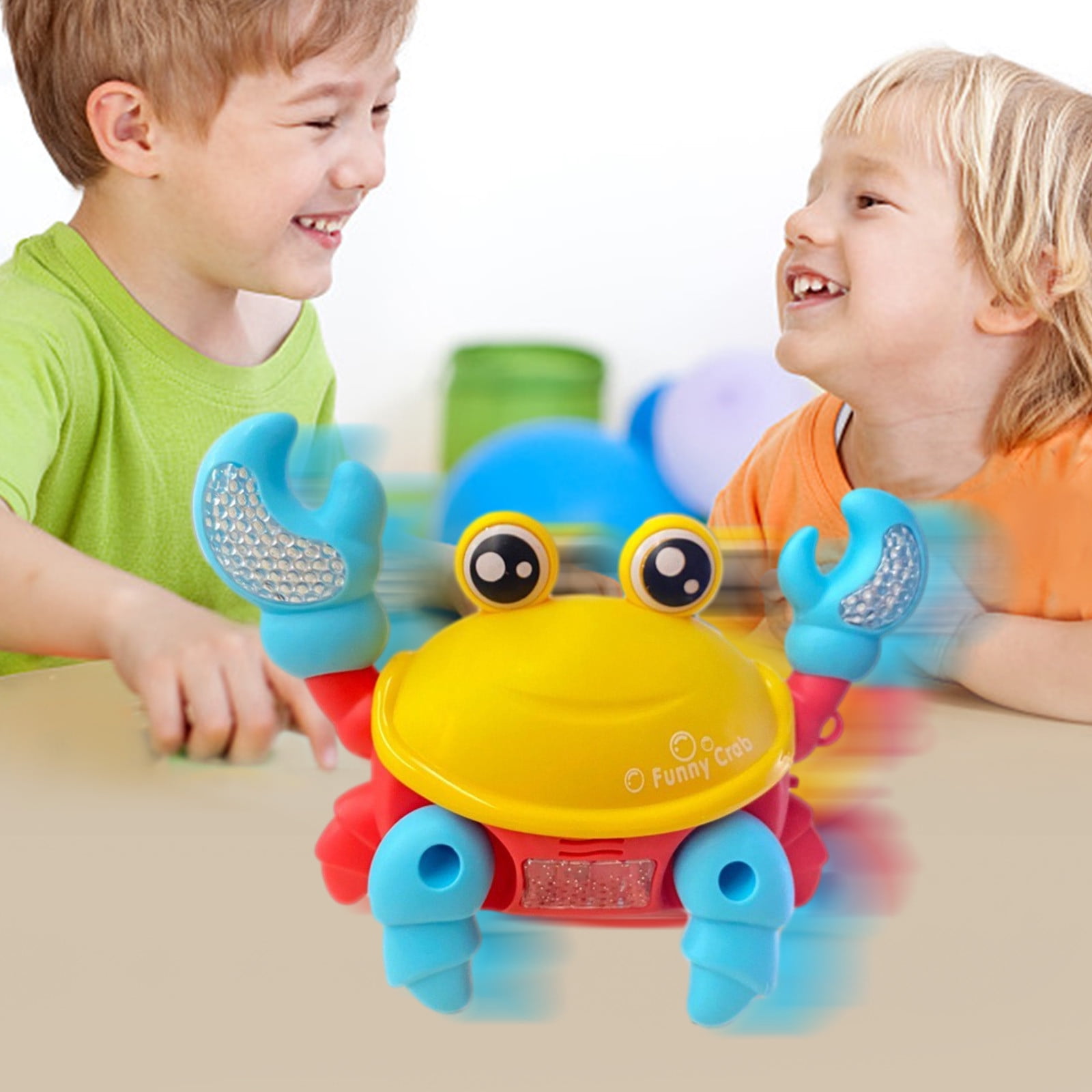 bxhwj Crawling Crab Toy, Infant Tummy Time Baby Toys, Fun Interactive Dancing Walking Moving Toy