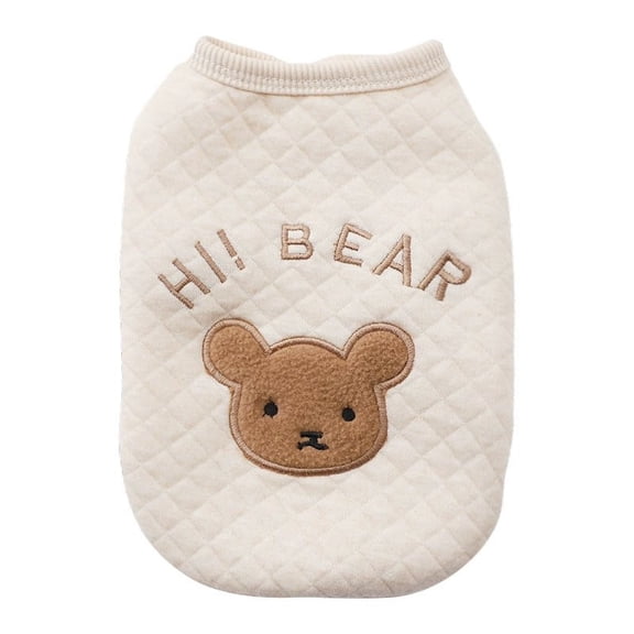 bxhwj Cute Winter Warm Clothing for Small Dogs Corgis, Bears Embroidered Hoodie for Baby Dogs, Soft Fleece Coat for Chilly Weather Casual Wear Holiday Style Pet Fashion