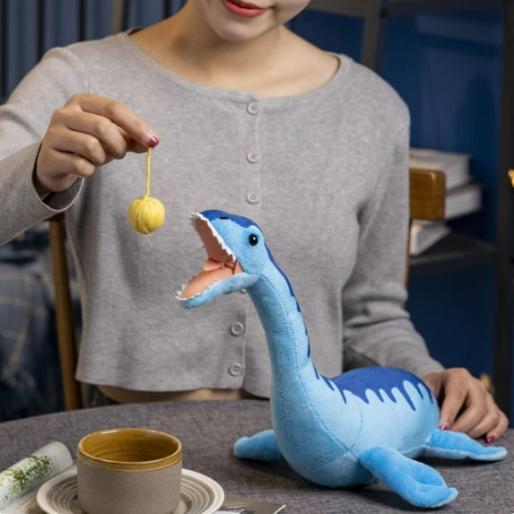13.78in Plesiosaur Dinosaur Plush Toy, Cute Cartoon Stuffed Animal Doll Pillow Made of Soft Safe Plush Fabric, Adorable Companion Toy for Kids Sleeping, Birthday Gift, Home Sofa Bed Room Decoration