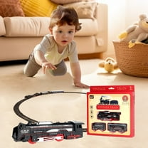 bxhwj Dinosaur Train Toy for Kids, Electric Motorized Railway Set with LED Lights, Interactive Assembly Learning Toy for Ages 3 , Train Adventure Playset