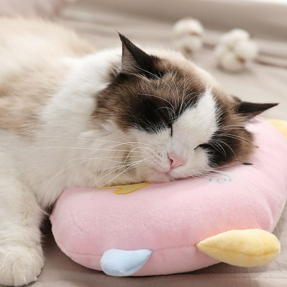 bxhwj Dog Bed Pillow, Cute Cartoon Pig Animal Shape Neck Support Pet Pillow Dog Plush Cervical Spine Protection Sleeping Pillows for Small Dogs and Cats