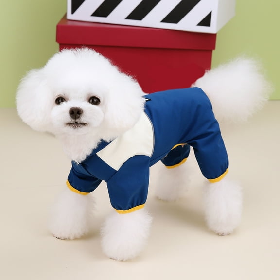 bxhwj Dog Raincoat Waterproof Jacket with Hood and Reflective Tape, Lightweight Zip-Up Pet Coat for Small and Medium Dogs, Outdoor Rain and Snow Protection for Walking Hiking and All-Season Safety