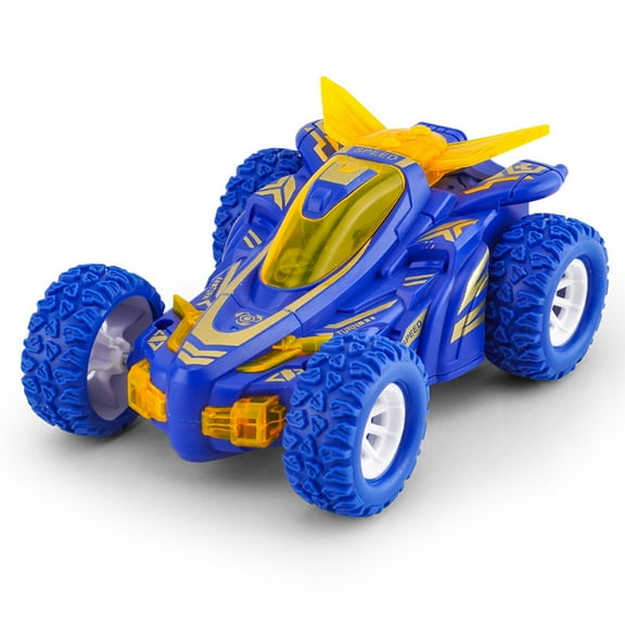 bxhwj Double-Sided Inertial Stunt Car - Flip & Tumble Toy Vehicle with Light-Up Wheels, No Battery Needed Push Go Gift for Boys Girls Age 3+ Birthday Party Favor