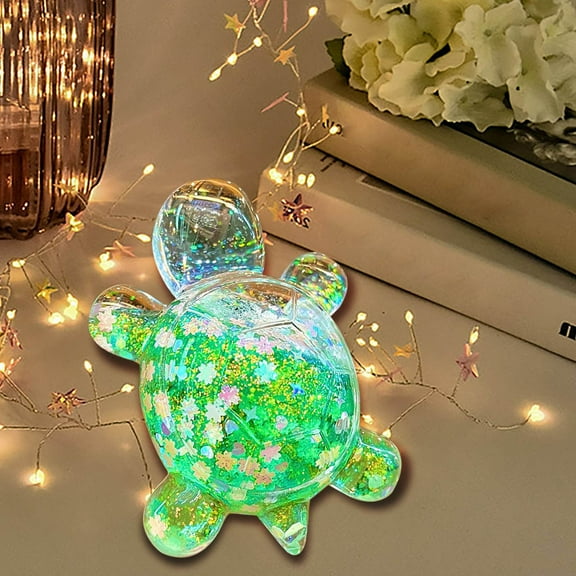 bxhwj Exploding Flash Turtle Ornament, Creative Color Burst Quicksand Turtle Decoration, Eye-Catching Jewelry or Table Centerpiece, Unique Art Gift for Home or Office Decor