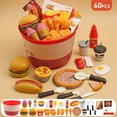 thumbnail image 1 of bxhwj Fast Food Playset, Simulation Burger Breakfast Kitchen Cooking Toy, Educational Role Play Set with Realistic Food Models, Interactive Pretend Play Toy for Kids Development, 1 of 6