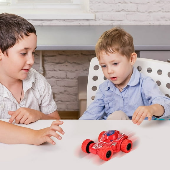 bxhwj Flip Rolling Stunt Car Toy - Double-Sided 4WD Inertia Powered Action Vehicle - No Battery Needed Push-and-Go Gift for Boys Girls Ages 3+ - Indoor Outdoor Play
