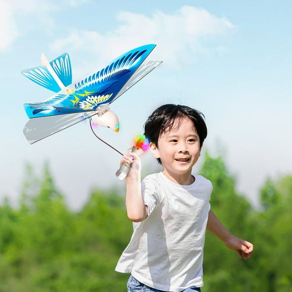 bxhwj Hand-Throwing Luminous Space Bird Toy for Kids 3+, Flying Gliding Aircraft, Easy Operation, Imitates Bird Flight, Outdoor Fun, Early Learning, Interactive Play Gift for Toddlers