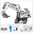 thumbnail image 1 of bxhwj Hydraulic Full Metal Excavator, Advanced 18 Channel Remote Control Hydraulic Excavator, 1/14 RTR Metal Excavator Toy with Battery Precision CNC Alloy Construction Model Gift, 1 of 1