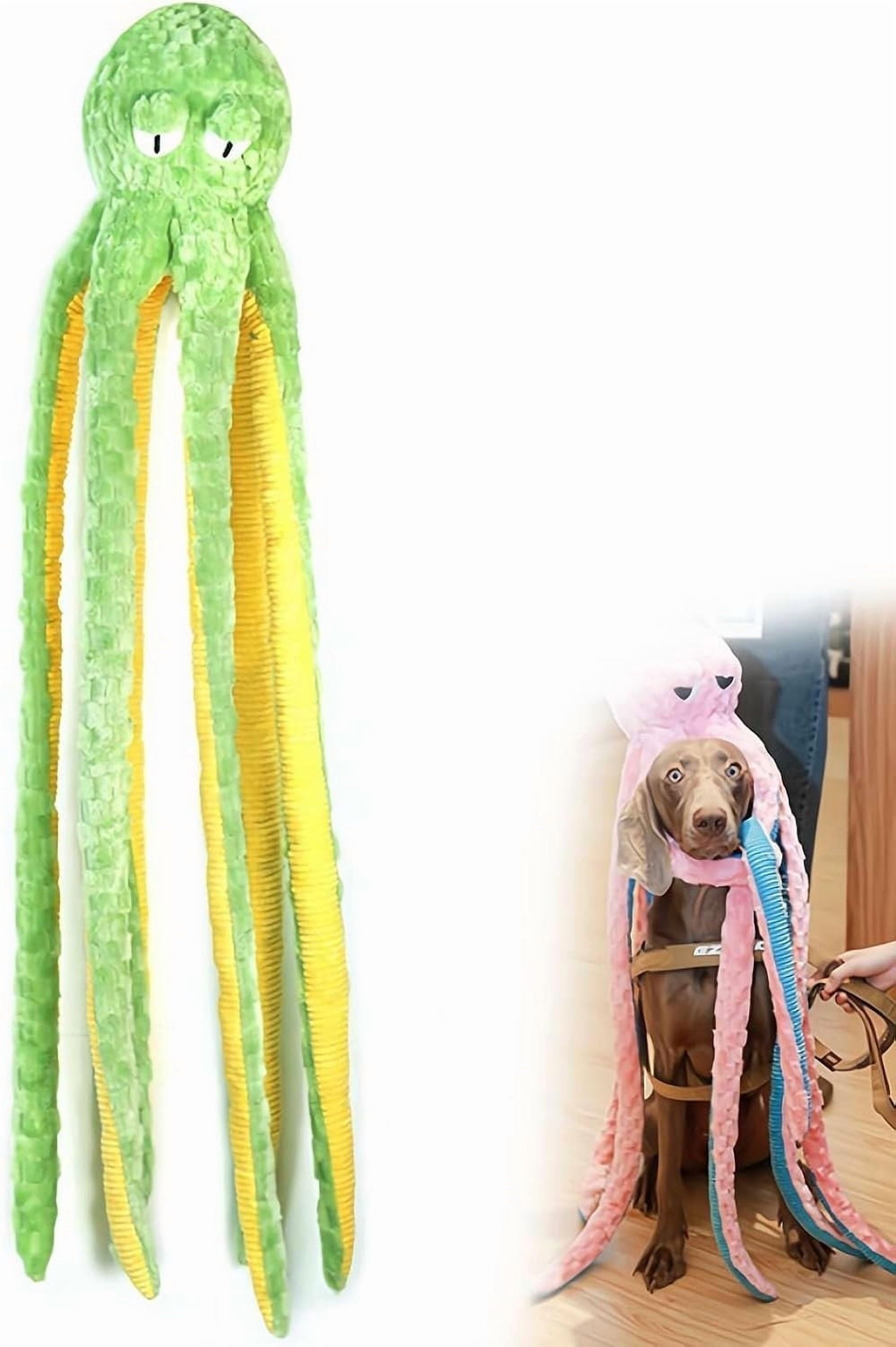 bxhwj Interactive Squeaky Dog Chew Toy for Aggressive Chewers, 40in Plush Tug Toy with Squeaker for Small Medium Large Dogs, Teeth Cleaning Boredom Relief Toy, Interactive Squeaky Dog Chew Toys