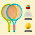 thumbnail image 1 of bxhwj Junior Badminton Racket Set, 2 Rackets + 4 Birds Parent-Child Sports Toy, Indoor Outdoor Play for Elementary Students, Lightweight Training Game Kit, 1 of 8