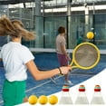thumbnail image 1 of bxhwj Kids Badminton Set with 2 Rackets & Shuttlecocks - Lightweight Children's Tennis Toys for Indoor Outdoor Games, Parent-Child Sports Activity Gift for Boys Girls Ages 5+, 1 of 8