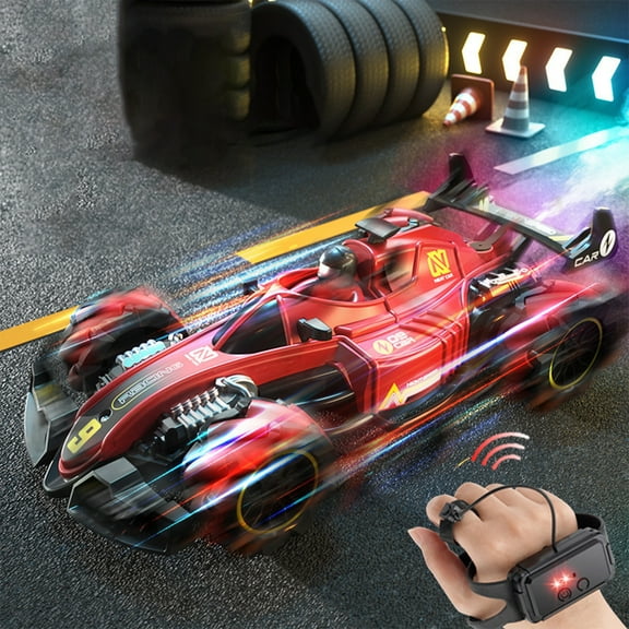 bxhwj Large Remote Control Car for Kids, 1:18 Scale 4WD Stunt RC Car with Spray Function, 2.4G High Speed Racing, Rechargeable Battery, Gift for Boys Girls Ages 4+