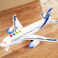 thumbnail image 1 of bxhwj Simulated Airplane Toy for Kids with Inertial Gliding, Colorful Lights & Real Sounds - Early Learning Educational Toy for Toddlers Boys Girls Age 3+ Airplane Model Play Travel Gift, 1 of 6