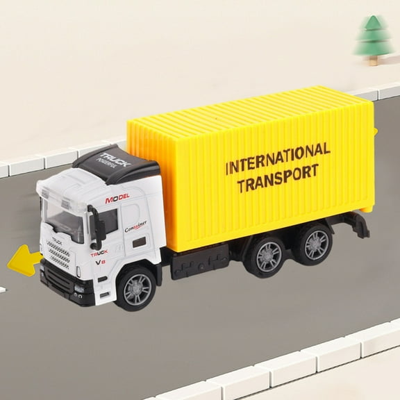 bxhwj Simulation Engineering Car Series, Push-Back Dump Truck Toy, Realistic Construction Vehicle with Moving Parts, Educational Gift for Kids Boys Girls Ages 3+