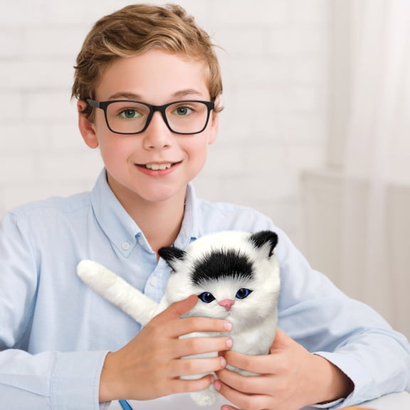 bxhwj Talking Animal Toy, Interactive Sound Doll Figure for Kids, Realistic Simulation Pet Model, Educational Birthday Gift, Fun Home and Desk Decoration for Children