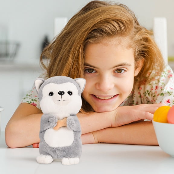 bxhwj Talking Repeating Plush Hamster Doll for Kids, Interactive Sound Learning Toy Puppy Bunny Doll, Cute Voice Mimicking Companion for Language Development Cognitive Skills Imaginative Play Gift