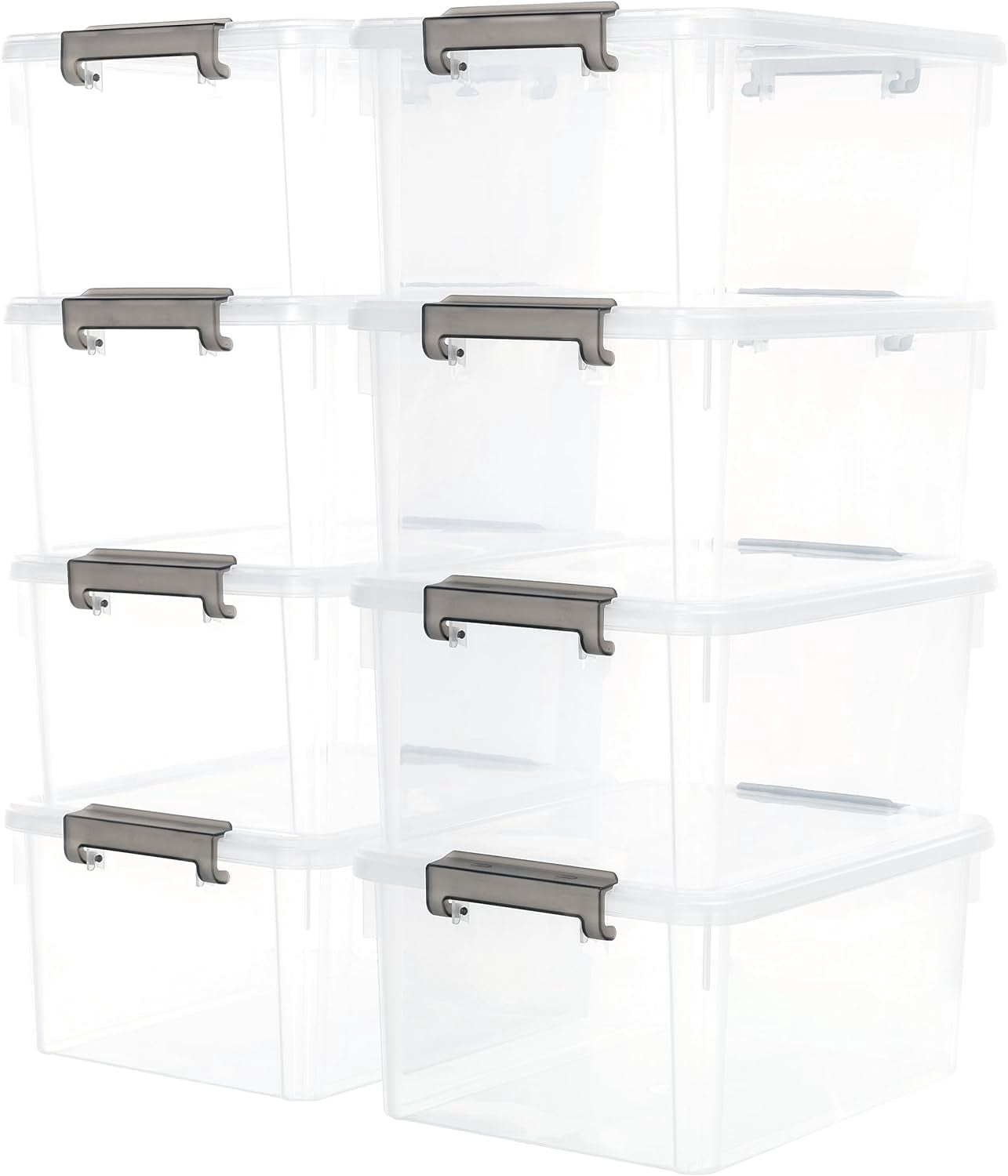 bxvgyewhu Citylife 44.4 QT Plastic Storage Bins with Latching Lids ...