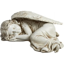 by - 11.75" Sleeping Angel Garden Statue, Garden Collection, Outdoor Religious Décor, Resin Stone, Finish