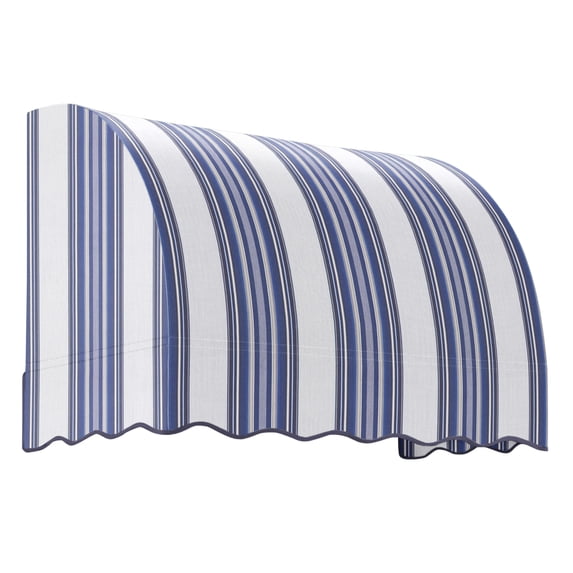 Awntech 3.38 Ft Savannah Waterfall Closed-Sides Awning Canopy (40.5in x 44in x 36in), Navy/Gray/White Multi