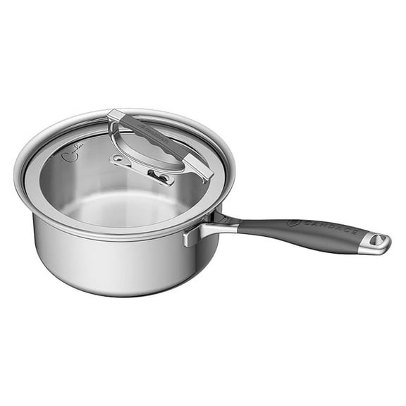 by Candace | 3 Quart Tri-Ply Bonded Stainless Steel Aluminum Dishwasher Safe Sauce Pan with Glass Lid
