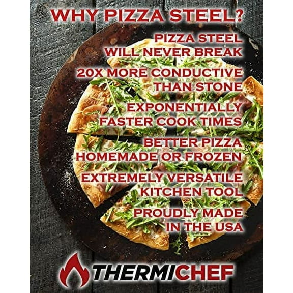 by Conductive Cooking Square Pizza Steel 1/4" Deluxe version, 14"x20" XL