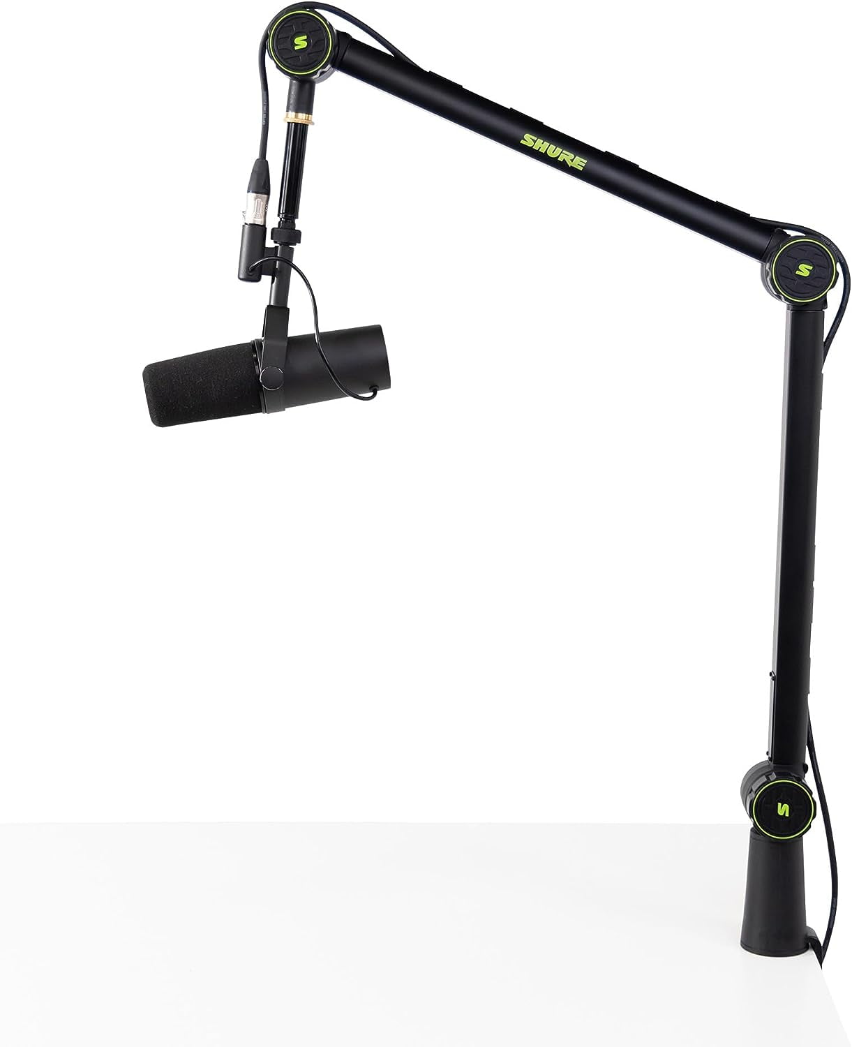by Deluxe Articulating Desktop Podcasting Mic Boom Arm with Cable